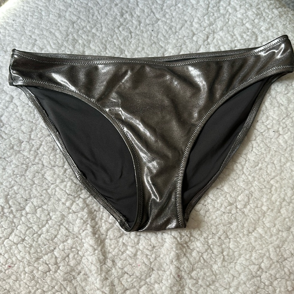 American eagle bikini bottoms, metallic silver,  size Medium